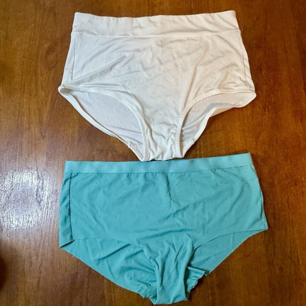 2 New Women’s Plus Size Seamless Brief Underwear Panties 1X XXL No Boundaries